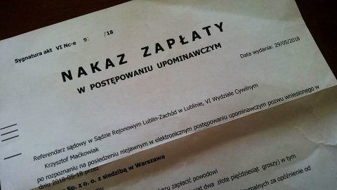 nakaz zapłaty nakaz zapłaty