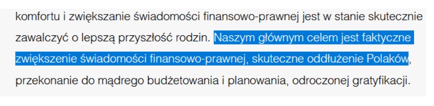 cele fundacji oddłużeniowej