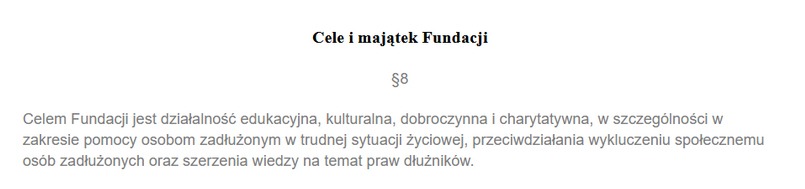 fundacje pomagające wyjść z długów jak pomagaja