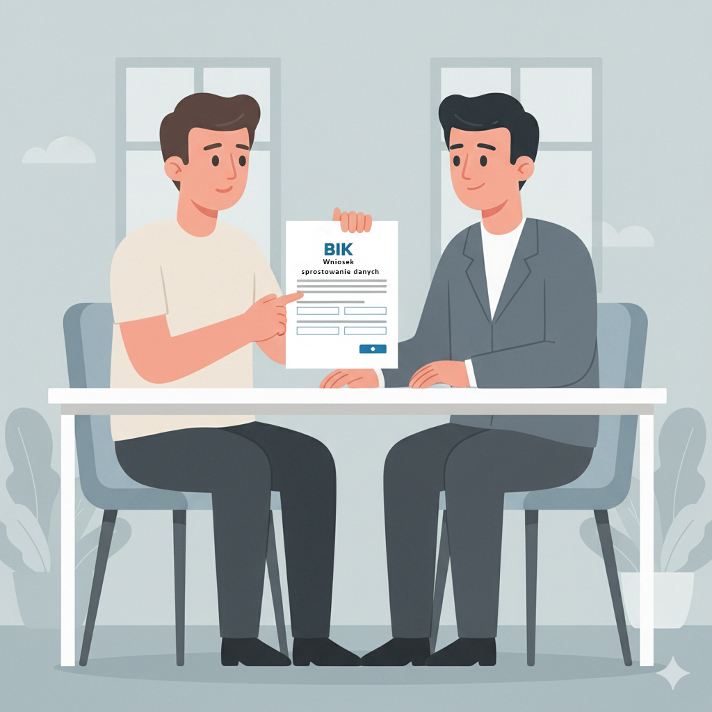 Korekta błędnych danych w BIK krok